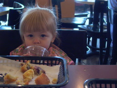 Erica eating breakfast